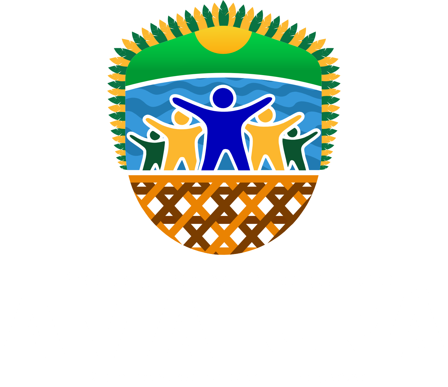 logo com as letras brancas da prefeitura de Amaturá