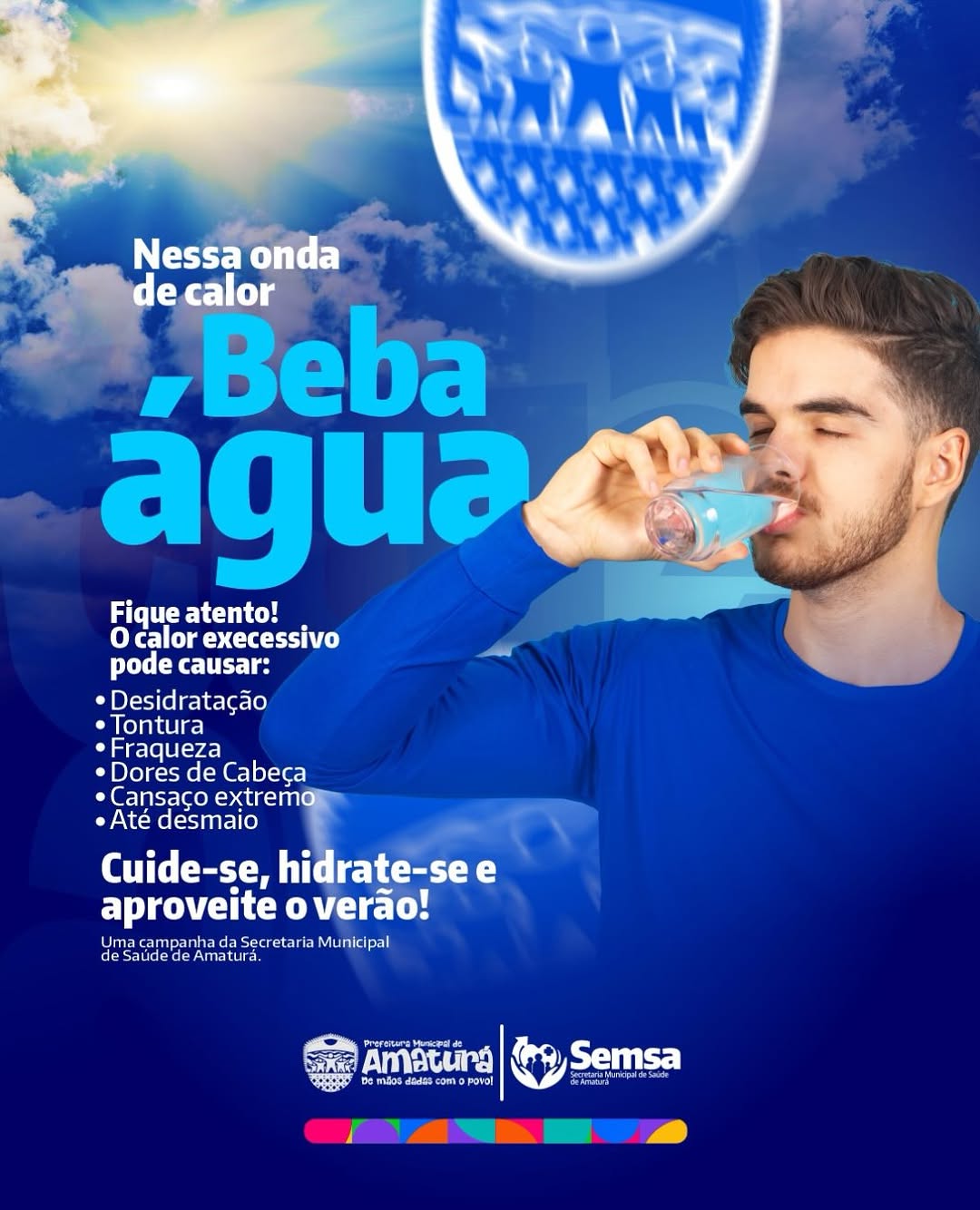 Dicas de saúde e hidratação para enfrentar o calor intenso